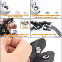 Set 3 Pinze Fustellatrice Occhiellatrice Cuoio Cintura +100 Occhielli 50 borchie