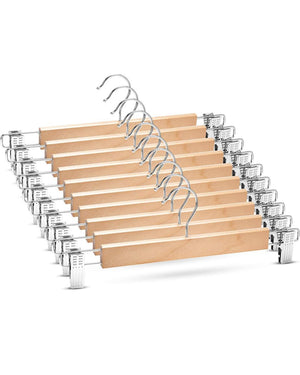 Set 3 Pz grucce in legno con clip regolabili. ART.10444