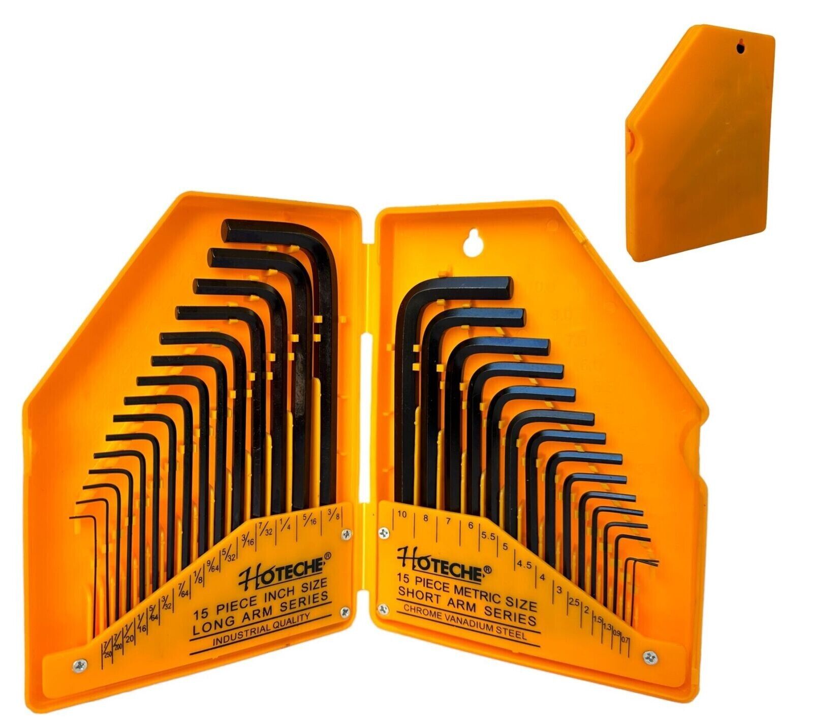 Set 30 chiavi a BRUGOLA ESAGONALI misure in POLLICI E METRICHE