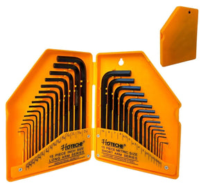 Set 30 chiavi a BRUGOLA ESAGONALI misure in POLLICI E METRICHE