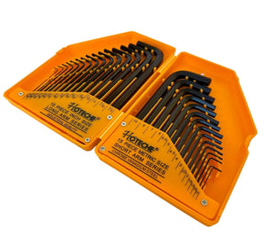 Set 30 chiavi a BRUGOLA ESAGONALI misure in POLLICI E METRICHE