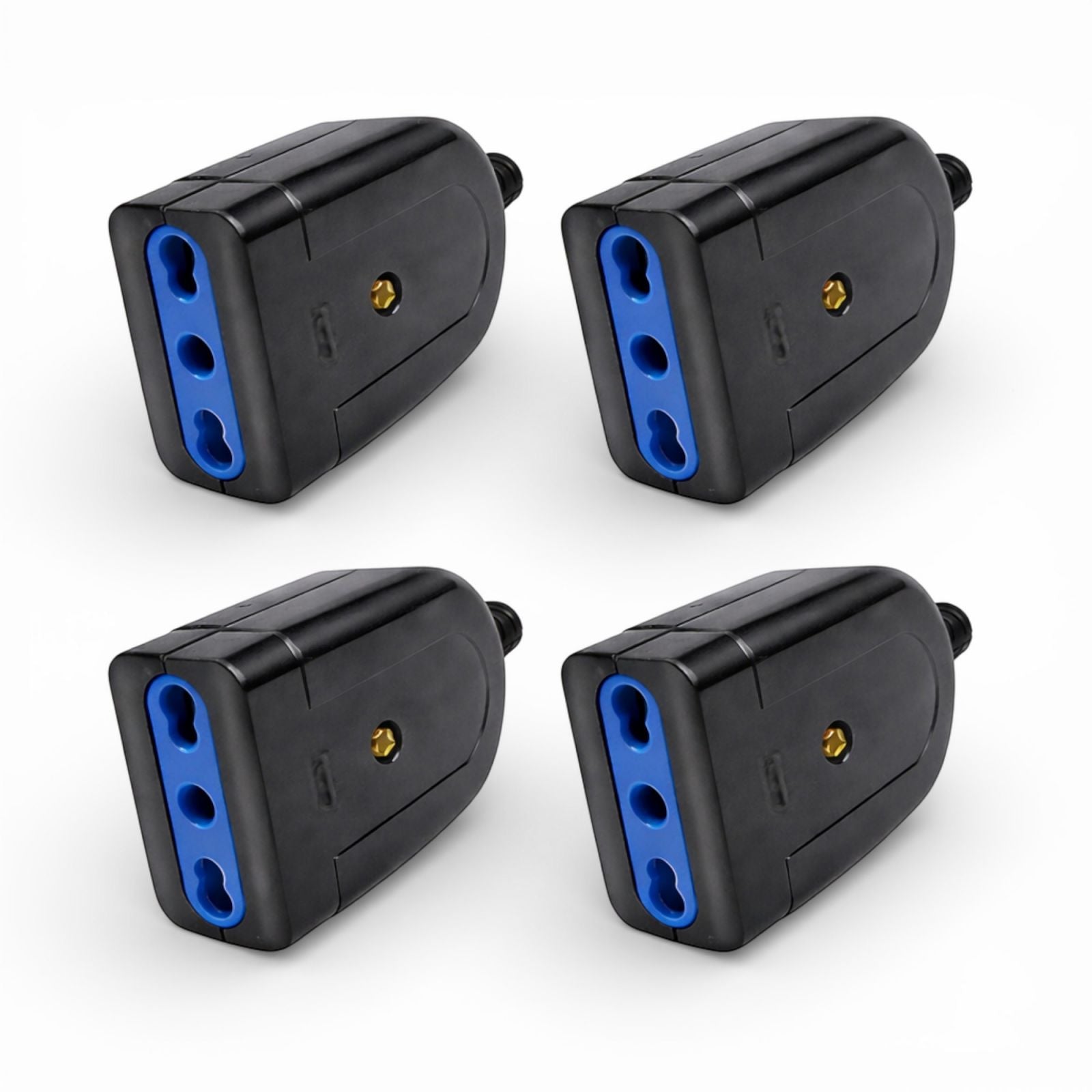 Set 4 Adattatori Presa Femmina Universale 10A/16A Spina Salvaspazio Casa Ufficio