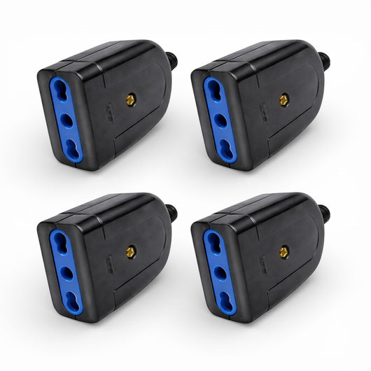Set 4 Adattatori Presa Femmina Universale 10A/16A Spina Salvaspazio Casa Ufficio