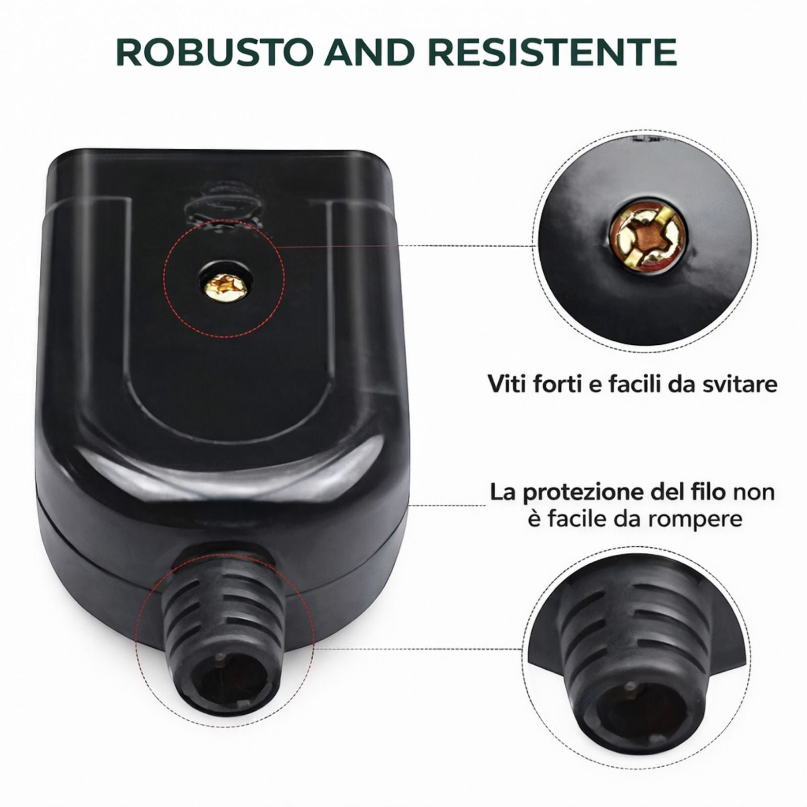 Set 4 Adattatori Presa Femmina Universale 10A/16A Spina Salvaspazio Casa Ufficio