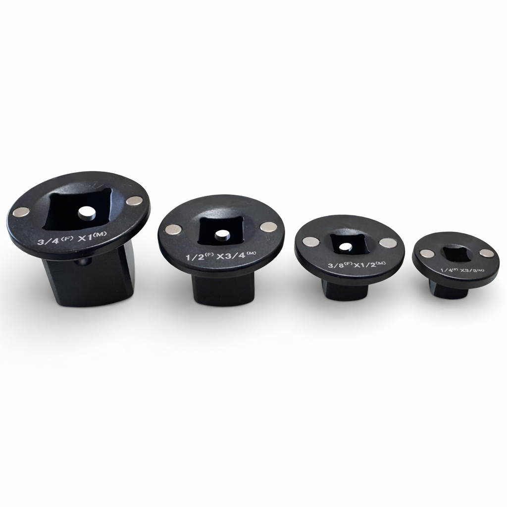 Set 4 Adattatori per Bussole a Basso Profilo 1/4–3/8–1/2–3/4–1 Pollice | FS-42201