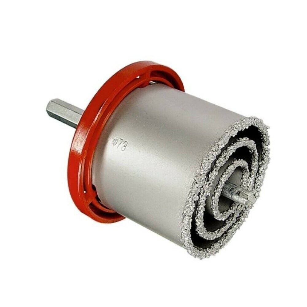 Set 4 frese fresa a tazza carotatrice diamantata muro marmo da 33 a 73mm 02126