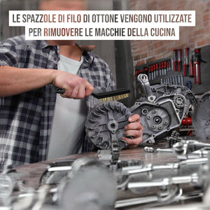 Set 4 spazzole metalliche per pulizia vernice saldatura delle scorie e ruggine