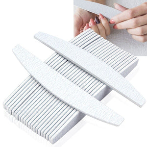 Set 50 lime mezza luna bilaterale grana 100/180 per ricostruzione unghie nail