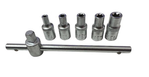 Set 6 Bussole Torx  1/4 Cromo Vanadio attacco E4, E5, E6, E7, E8 6 Pz ART.7534