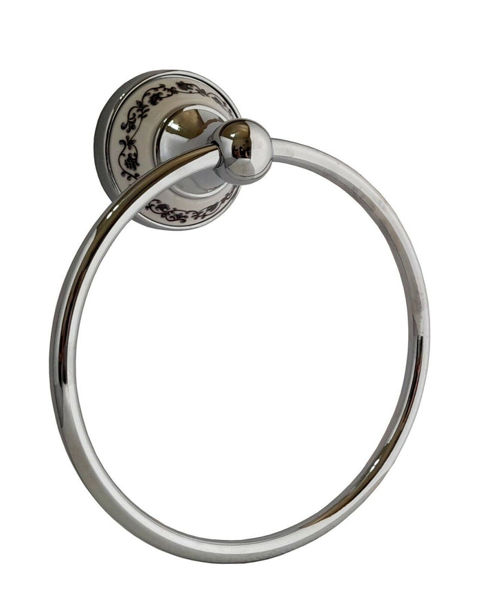 Set 6 accessori da bagno cromo cromati e vetro satinato arredo vintage 52438