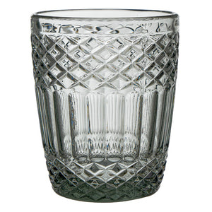 Set 6 bicchieri acqua 300 ml Agadir vetro sfaccettato fumé