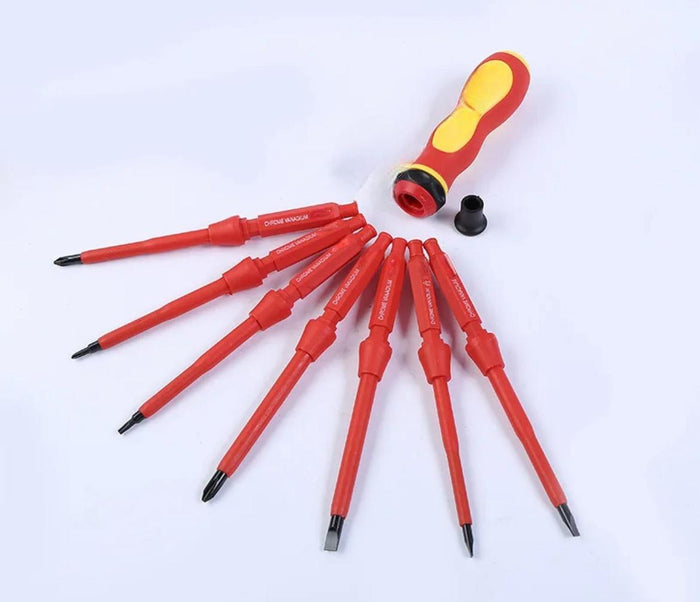 Set 7 Cacciaviti isolati per elettricista  punta magnetica intercambiabile 5232