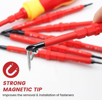 Set 7 Cacciaviti isolati per elettricista  punta magnetica intercambiabile 5232