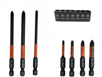 Set 7 Punte Magnetiche PH1 PH2 per Trapano Avvitatore Attacco 1/4" 07573