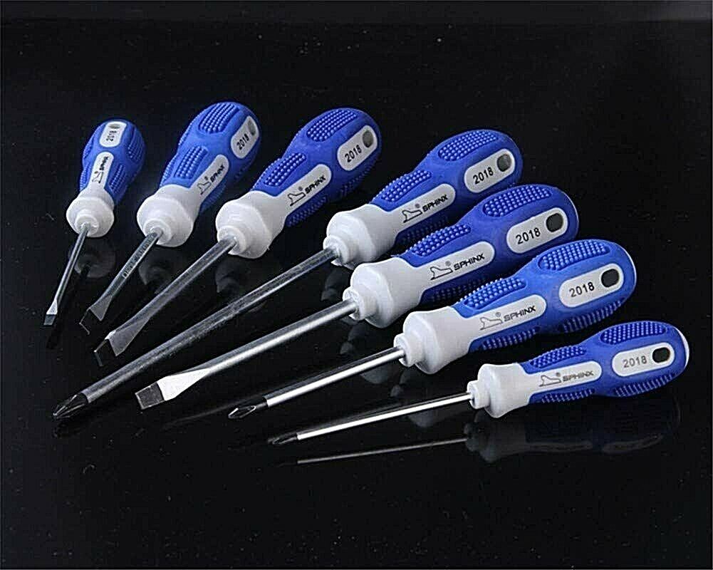 Set 7 cacciaviti con punta magnetica a croce e a taglio giraviti isolati + borsa