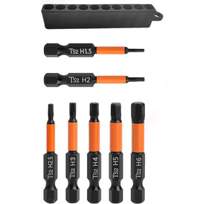 Set 7 punte esagonali per Trapano Avvitatore H1.5 H2 H2.5 H3 H4 H5 H6 da 1/4''