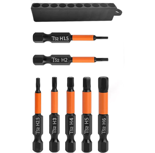 Set 7 punte esagonali per Trapano Avvitatore H1.5 H2 H2.5 H3 H4 H5 H6 da 1/4''