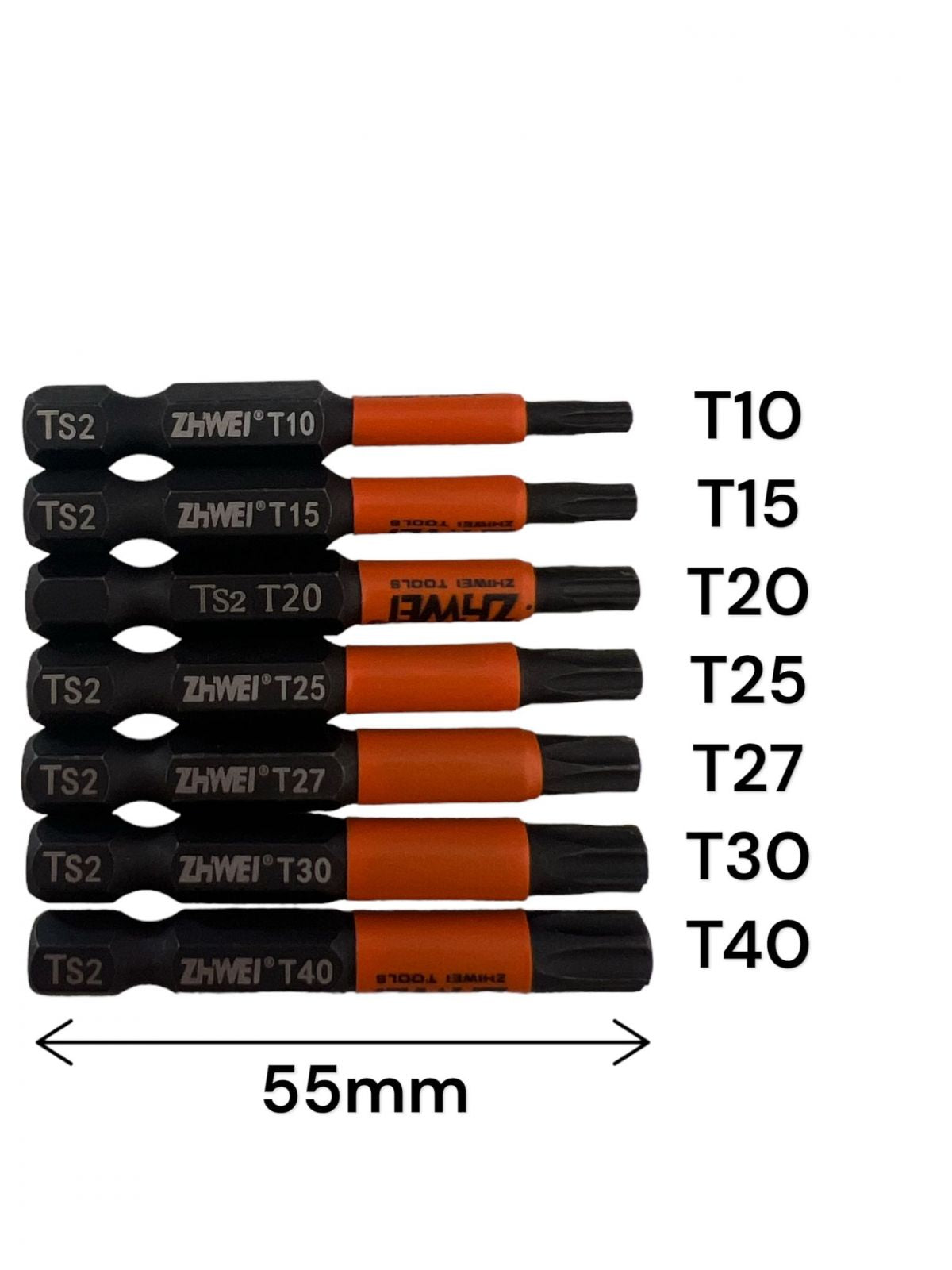 Set 7 punte esagonali per Trapano AvvitatoreT10 T15 T20 T25 T27 T30 T40  1/4"570