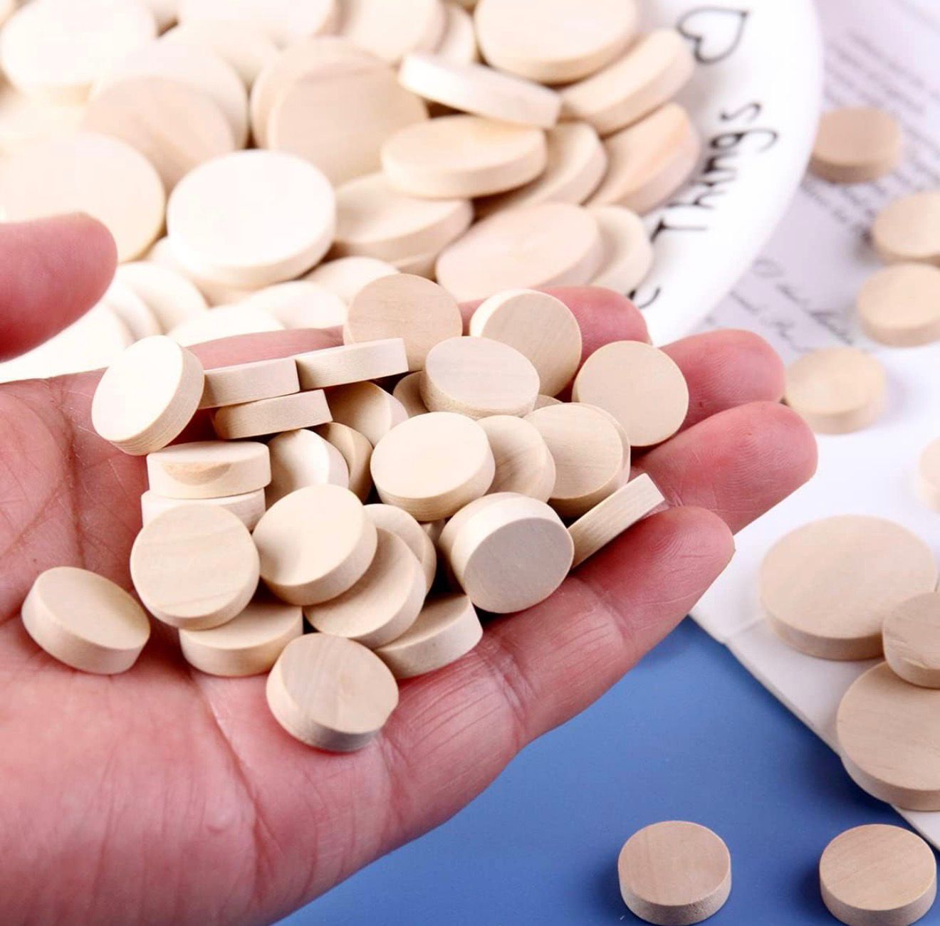 Set 90 Numeri in Legno per Tombola + 90 Coprinumeri Gioco Classico per Famiglia, Natale, Feste