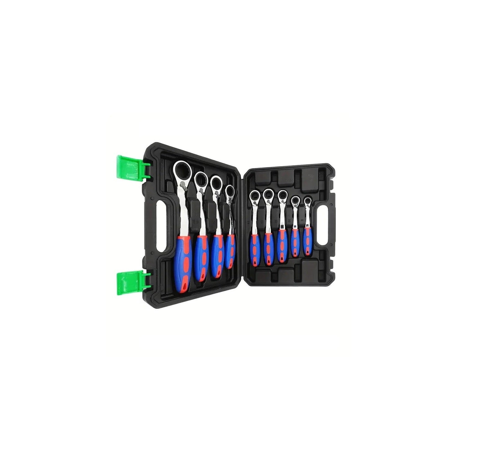 Set 9Pz Chiavi a Cricchetto Reversibili 8-22 mm 72 denti in CR-V manico ergonomico 07809