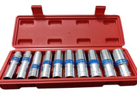 Set Chiavi A Bussola Lunghe 1/2'' Chrome Vanadium Poligonali da 12 A 24 10Pz Ox