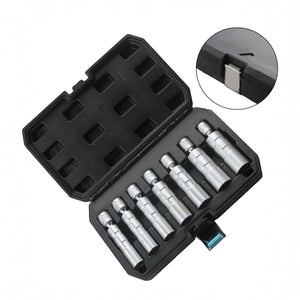 Set Di 7 chiavi a Bussola Lunghe Magnetiche a Snodo Chrome Vanadium Poligonali