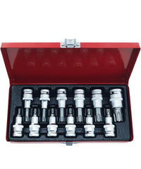 Set Kit chiavi a bussola 12 pz Torx 1/2" bussole punta torx da T20-T80 utensili