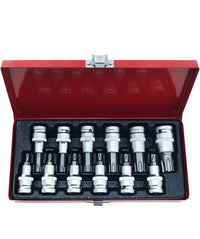 Set Kit chiavi a bussola 12 pz Torx 1/2" bussole punta torx da T20-T80 utensili