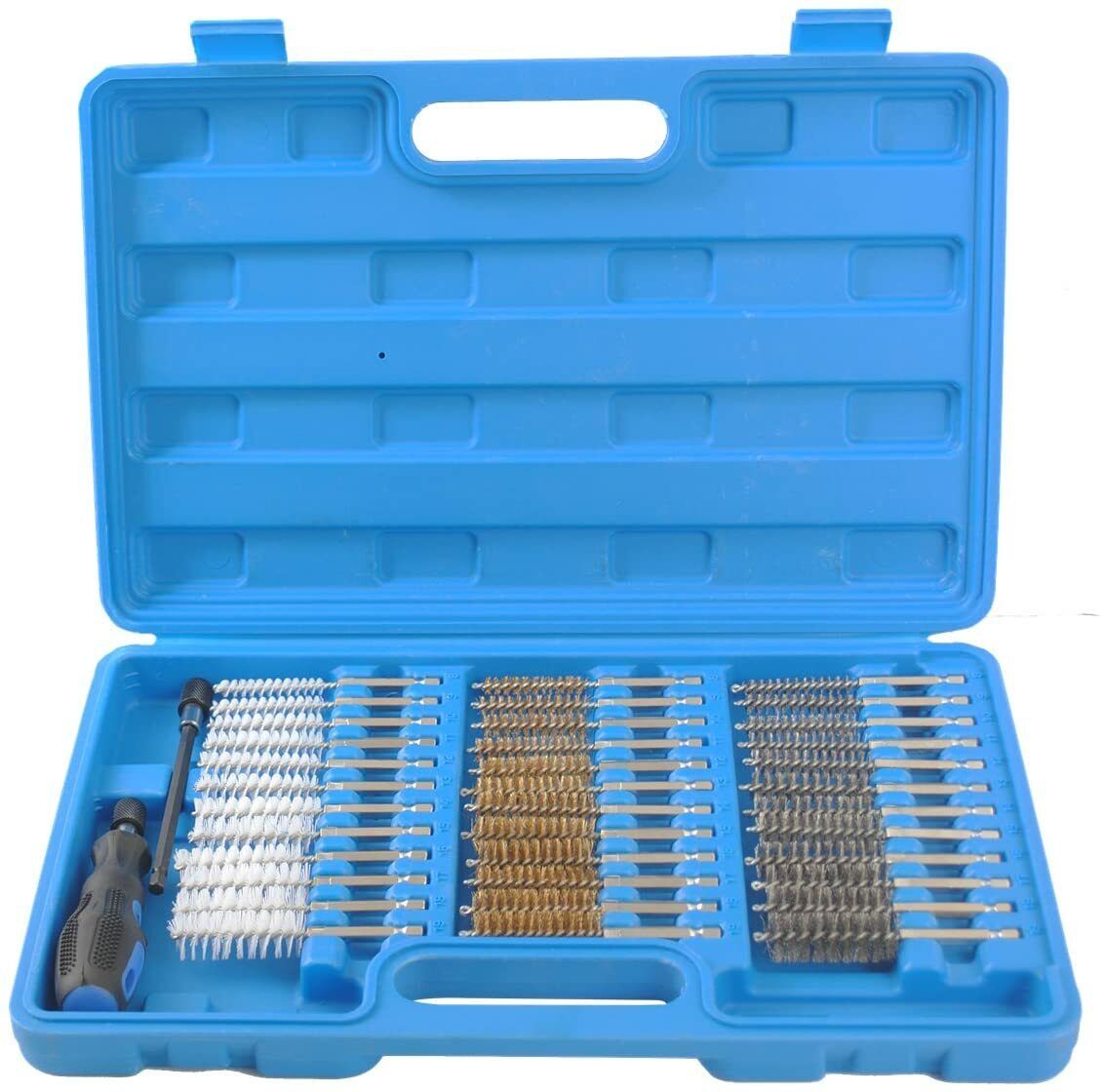Set completo di 38 scovoli per la pulizia e la sbavatura di cilindri, boccole