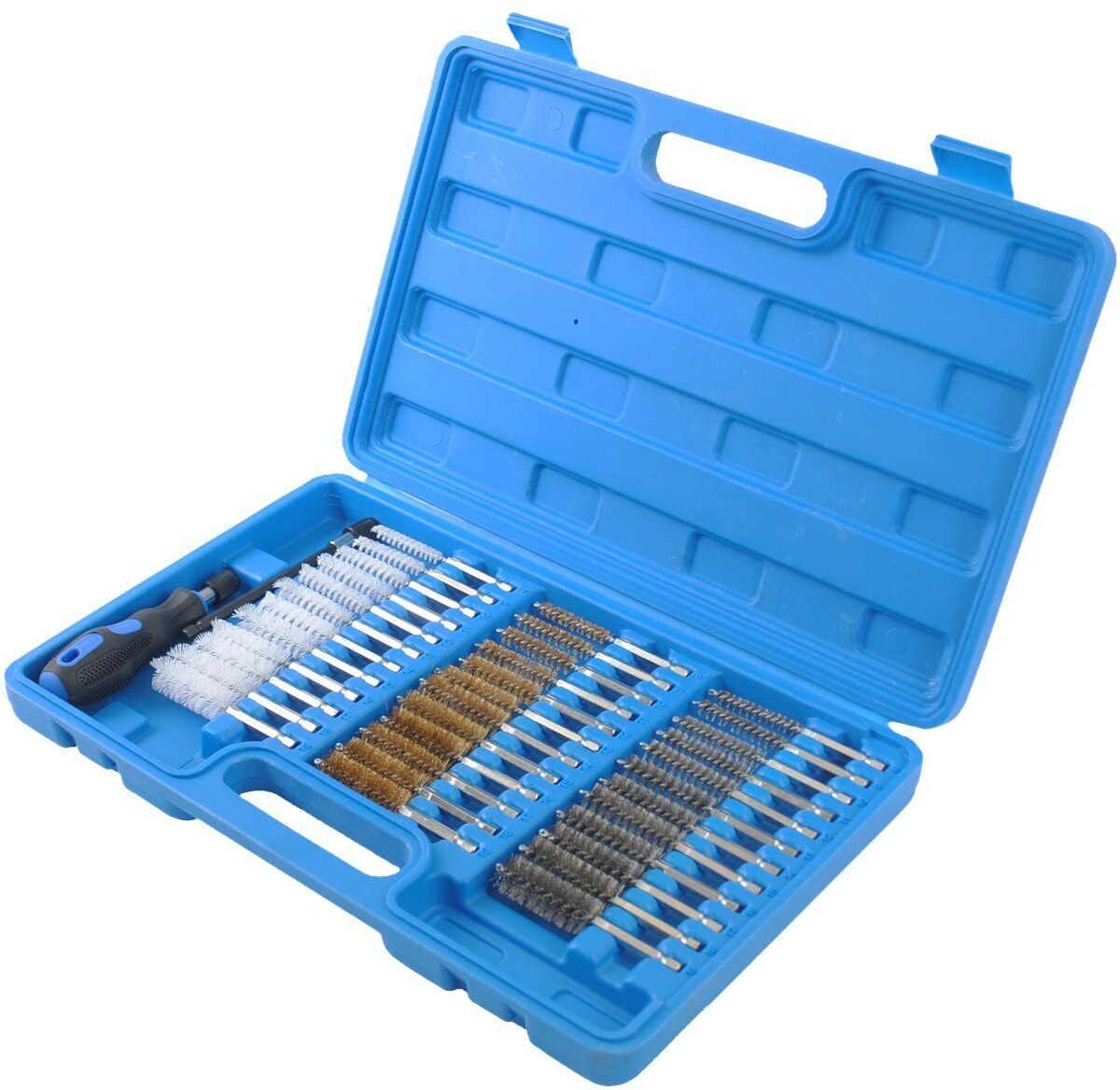 Set completo di 38 scovoli per la pulizia e la sbavatura di cilindri, boccole
