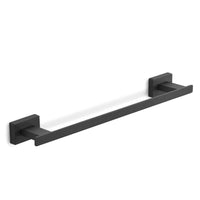 Set da bagno 6 pezzi in acciaio nero e vetro accessori bagno m 87262