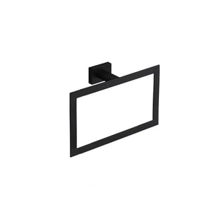 Set da bagno 6 pezzi in acciaio nero e vetro accessori bagno m 87262