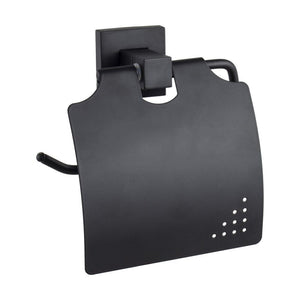 Set da bagno 6 pezzi in acciaio nero e vetro accessori bagno moderno 87261