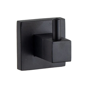 Set da bagno 6 pezzi in acciaio nero e vetro accessori bagno moderno 87261