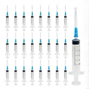 Set di 10 Siringhe Sterili da 5 ml Imbustate Singolarmente con Ago 0.6 x 25 mm
