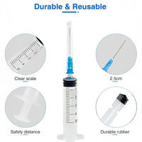 Set di 10 Siringhe Sterili da 5 ml Imbustate Singolarmente con Ago 0.6 x 25 mm