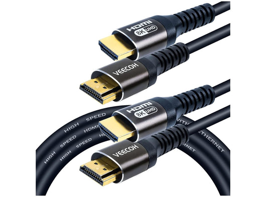 Set di 2 Cavi HDMI 2.1 da 1m Supporto 8K 60Hz e 4K 120H per Gaming e Home TV PC Laptop
