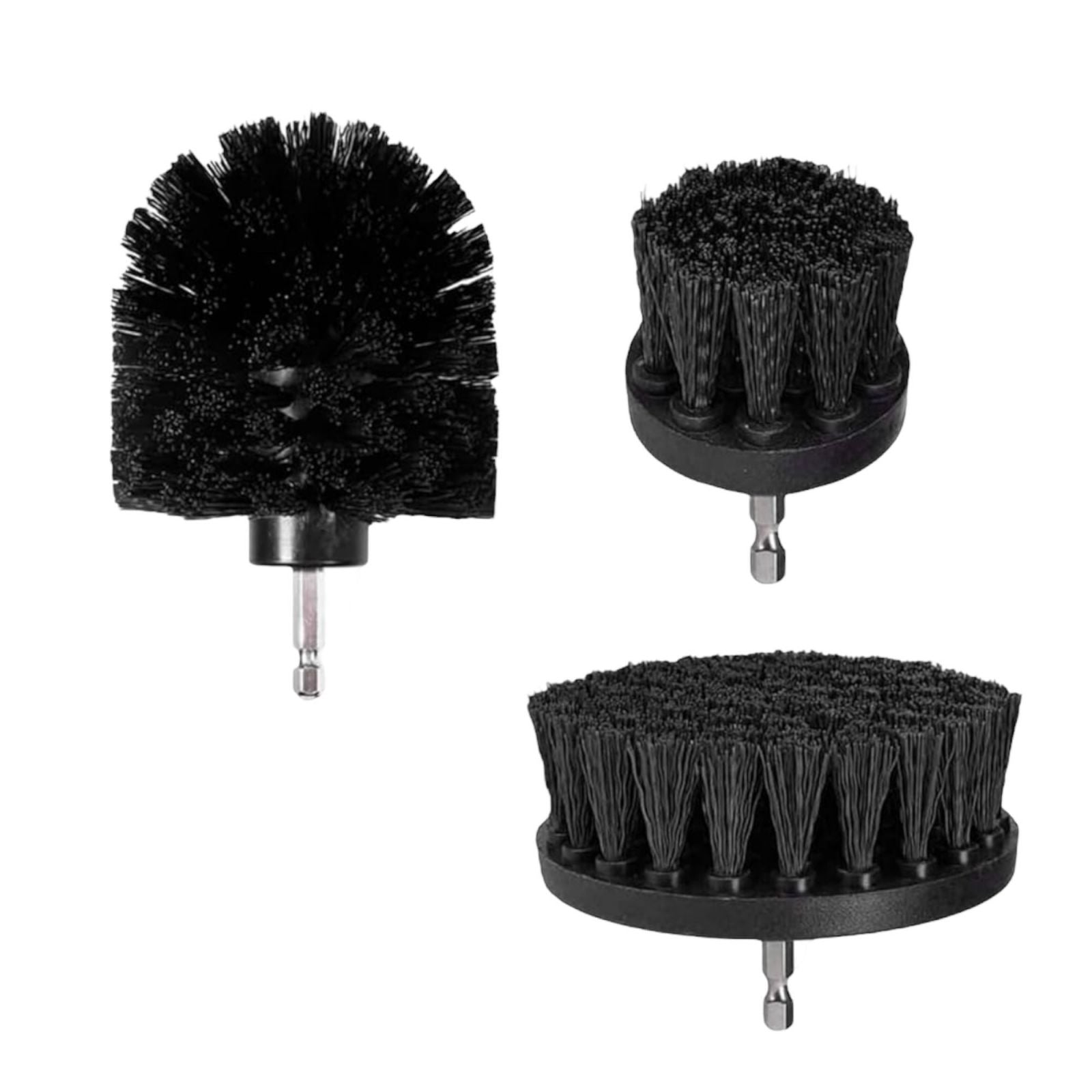 Set di 3 Spazzole per Trapano Elettrico Per pulizia Cucina Piastrelle Cerchioni
