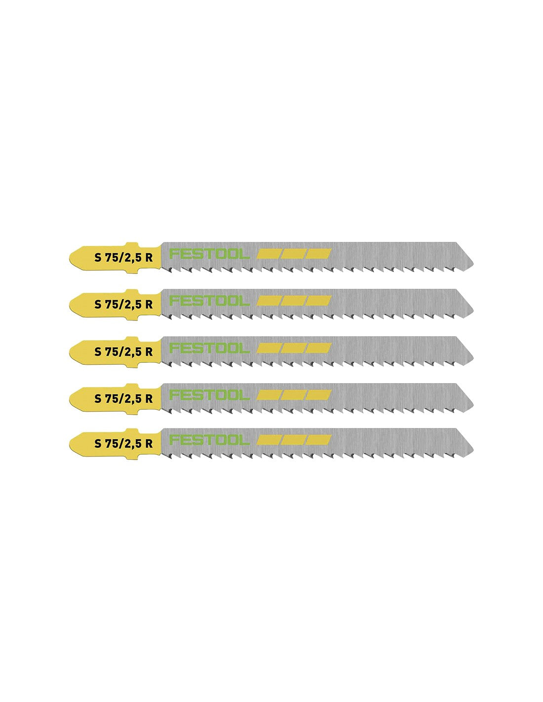 Set di 5 lame per seghetto alternativo WOOD FINE CUT FESTOOL 204259 (75 mm)