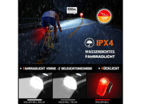 Set di Luci LED per Bicicletta Anteriori e Posteriori Impermeabili e Ricaricabili Tramite USB in Dotazione