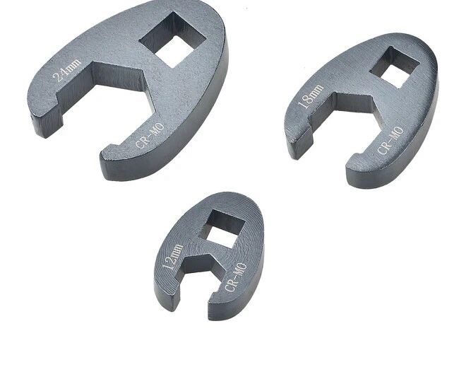 Set di chiavi 15 pz Aperte a Zampa Di Gallo per Raccordi tubi dell'olio 8-24mm