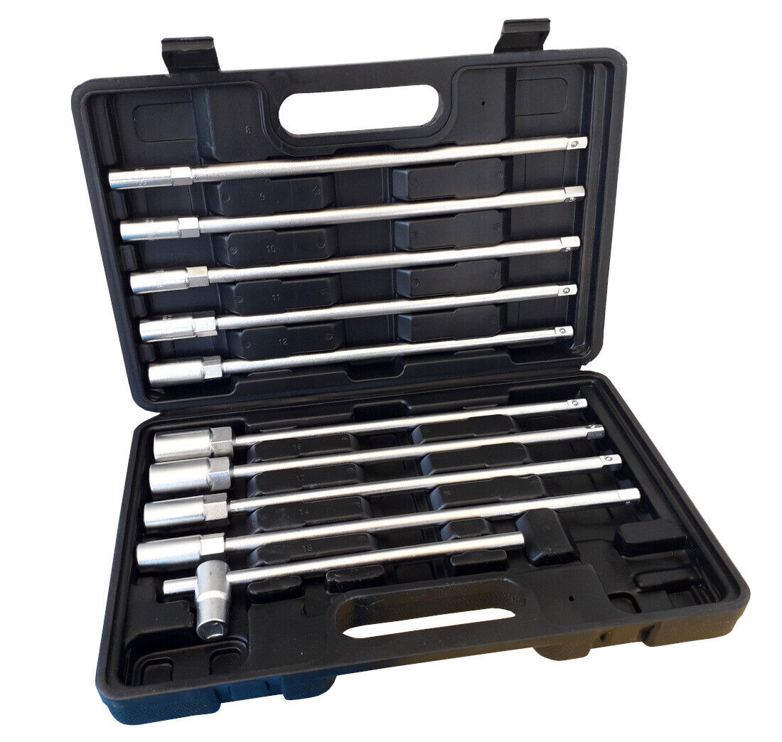 Set kit 11 pz chiavi chiave a T esagonali extra lunghe 9 bussole 8-19mm ZT5011