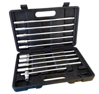 Set kit 11 pz chiavi chiave a T esagonali extra lunghe 9 bussole 8-19mm ZT5011