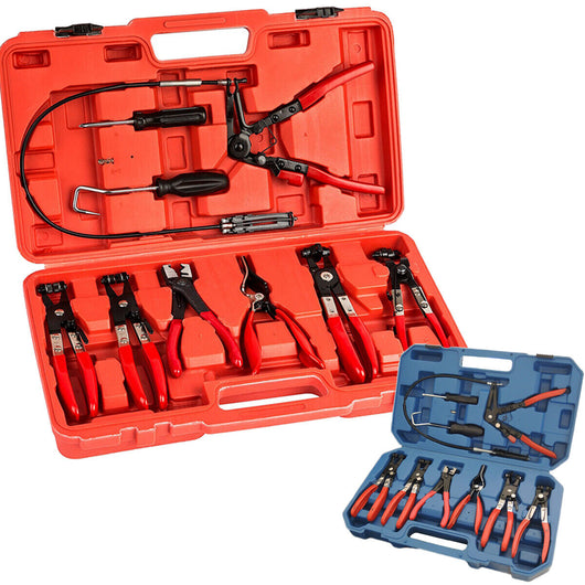 Set kit di 9 pinze per fascette morsetti auto smonta fascette auto