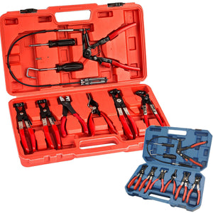 Set kit di 9 pinze per fascette morsetti auto smonta fascette auto