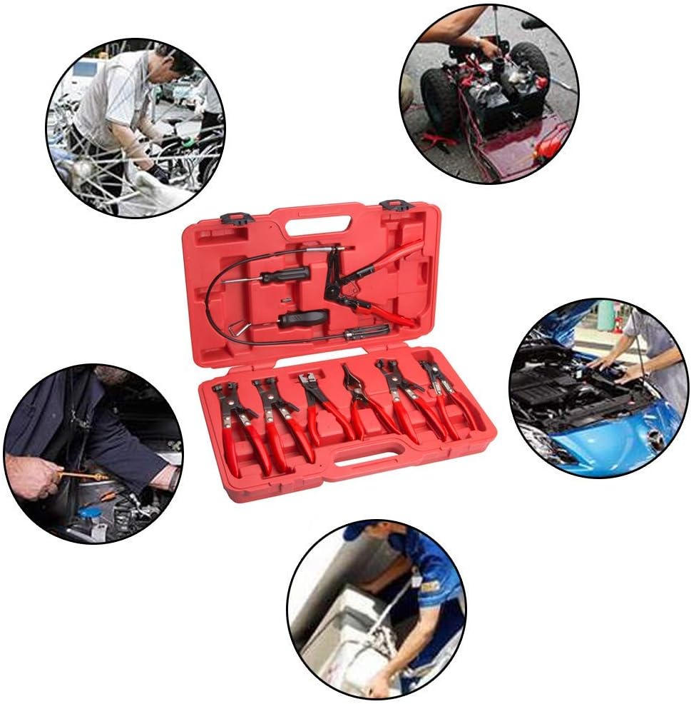 Set kit di 9 pinze per fascette morsetti auto smonta fascette auto