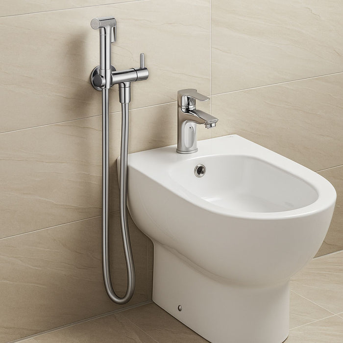 Idroscopino wc doccetta ottone portatile shutoff monogetto con leva ogomondo kit *** finitura- cromato tondo, confezi...