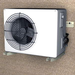 Staffa per climatizzatore con livella 450 mm coppia mensole elettrozinate e verniciate