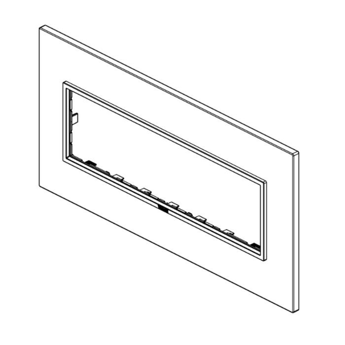 Placca vimar 21657 7 moduli serie eikon evo montaggio orizzontale e verticale *** numero posti 7 moduli, confezione 1