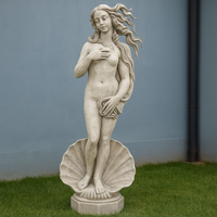 Statua cemento grigio effetto pietra naturale venere botticelli h120 cm giardini
